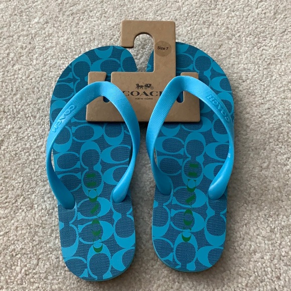 Coach Signature Flip-Flops - Picture 2 of 5